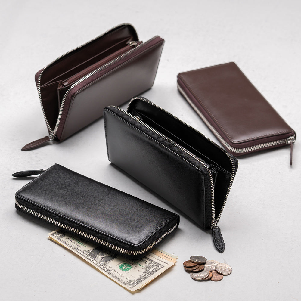 ゴートレザー YKK ラウンドファスナー 長財布 – MURA-ムラ