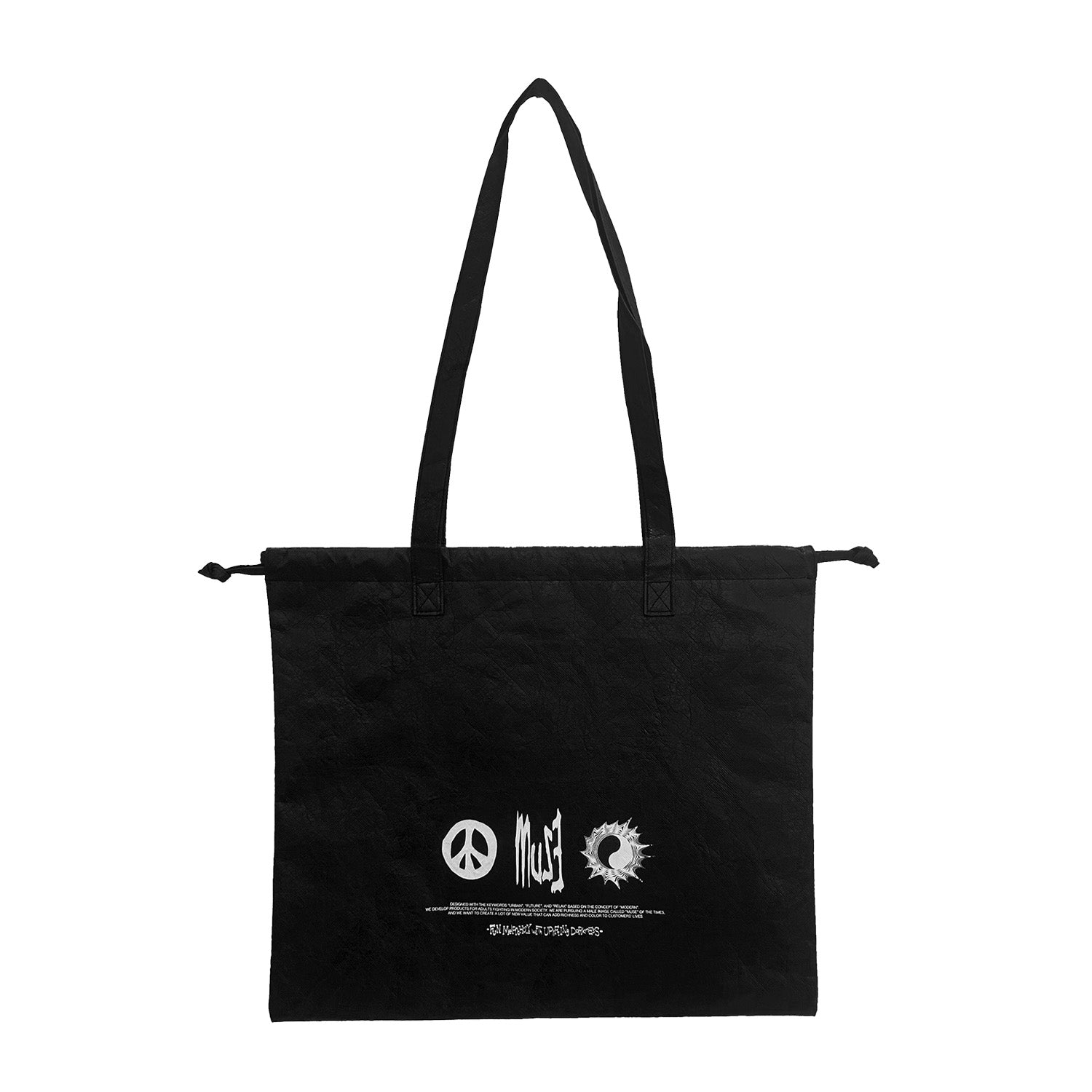 MUZE -【MUZE Tyveck®︎ PURSE TOTE BAG(BLACK×WHITE)】ミューズ