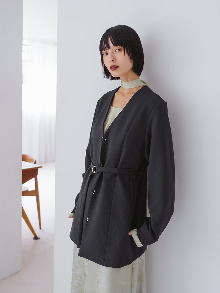 2way Slit Sleeve Belted Jacket – MARTE