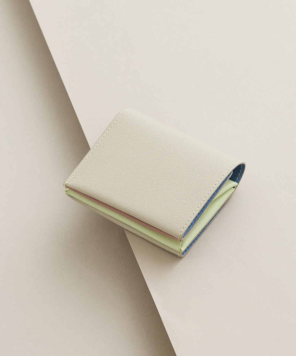 Bifold Compact Wallet - Plum × MULTI COL – MOLINI（モリニ