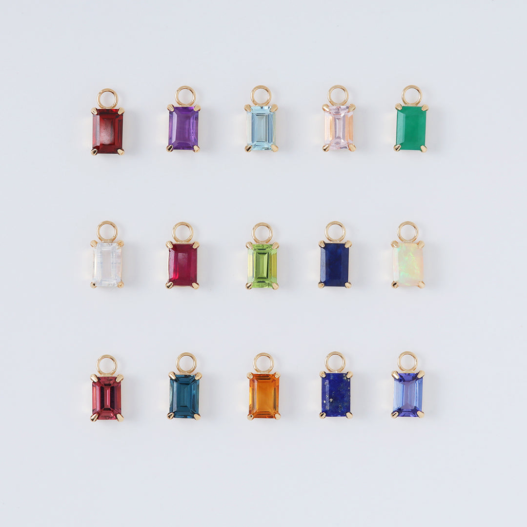 受注生産品】K18誕生石チャーム(片耳)