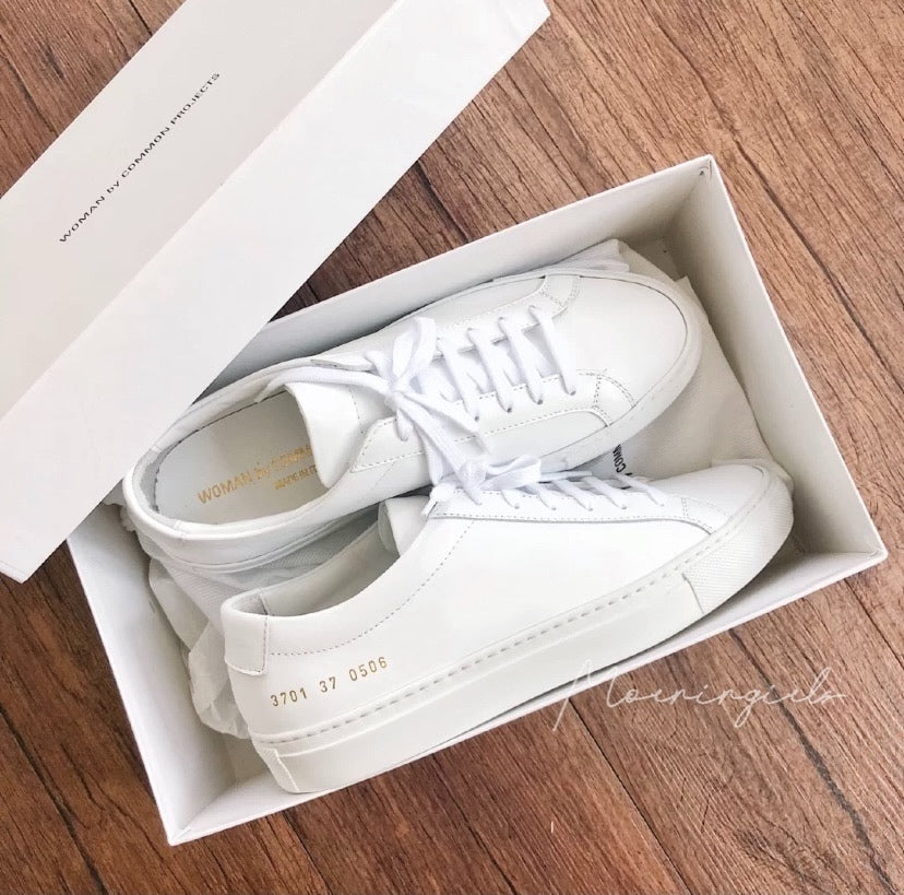 Common Projects Original Achilles Leather Sneakers (White) 3701
