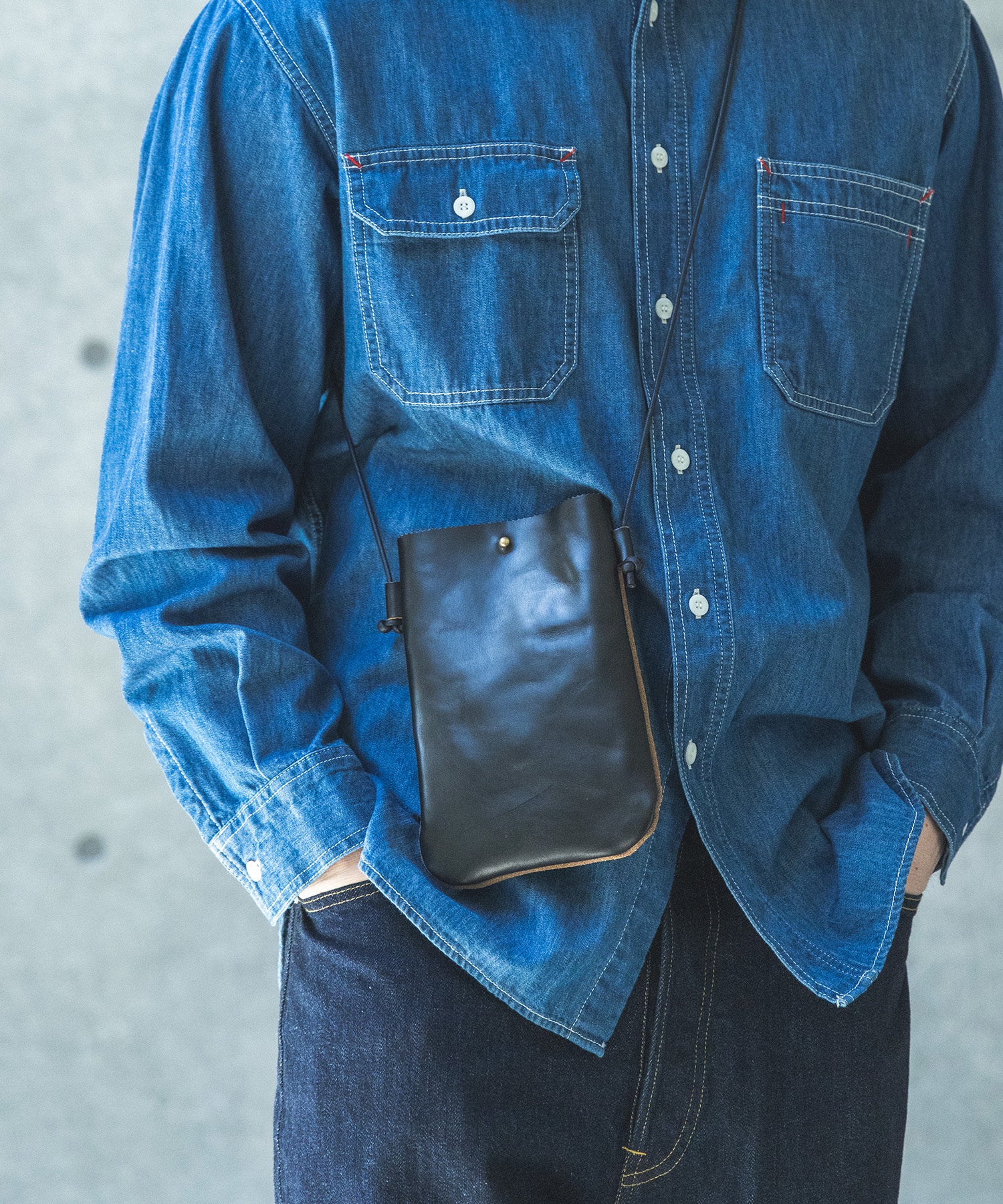 HORWEEN CHROMEXCEL LEATHER / TINY SACOCHE / ME682H – MR.OLIVE