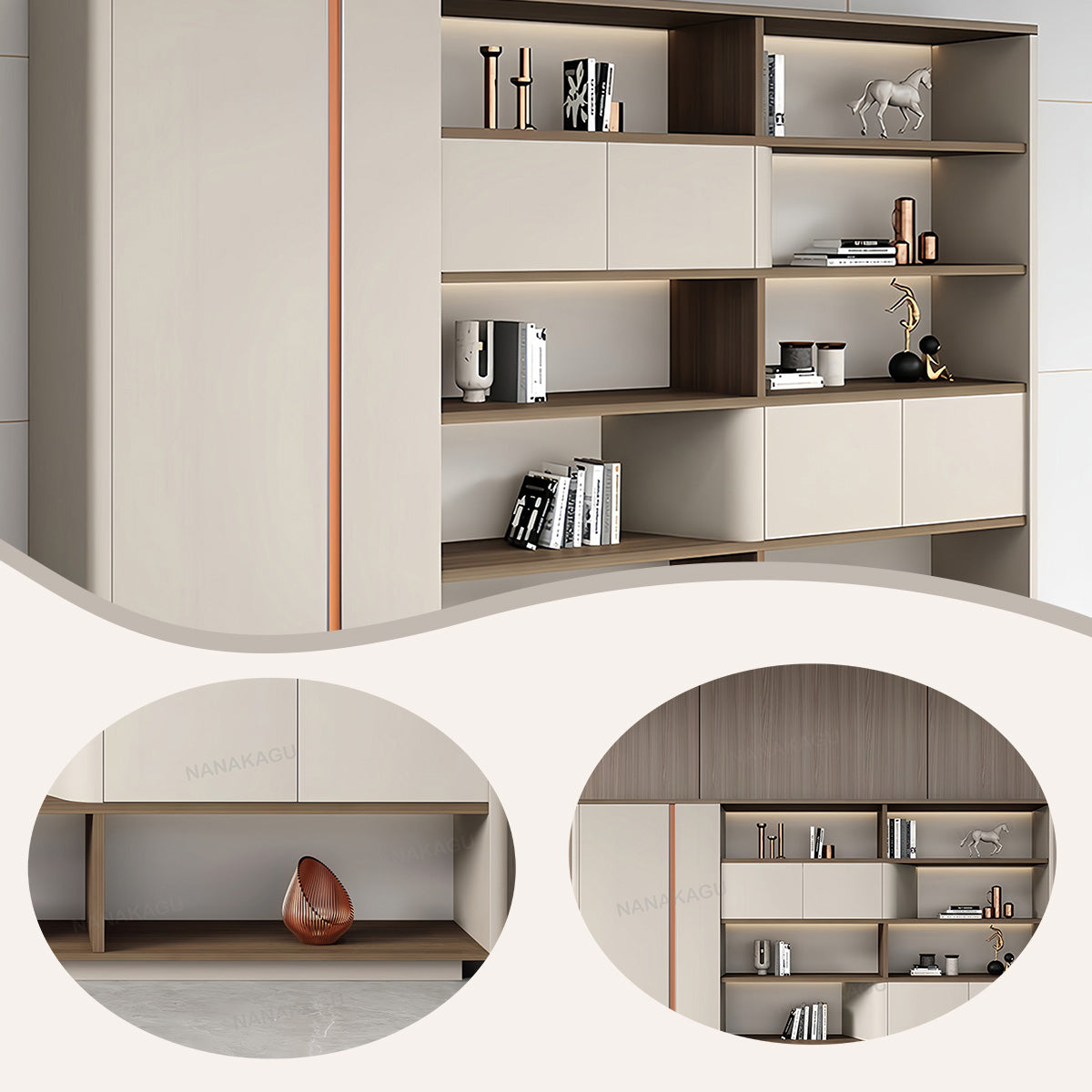 木製キャビネット,オフィスキャビネット,ディスプレイラック,収納