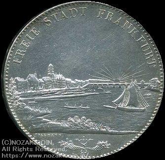 ドイツ 2テーラー銀貨 都市景観 フランクフルト 1841 – 野崎コイン