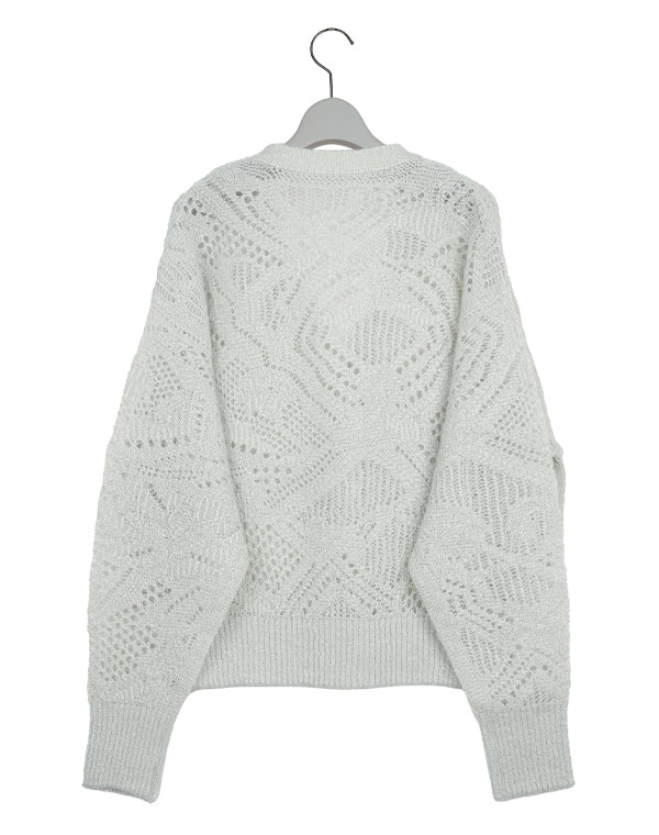 Mame Kurogouchi マメ クロゴウチ｜Shimmering Knit Cardigan MM26SS