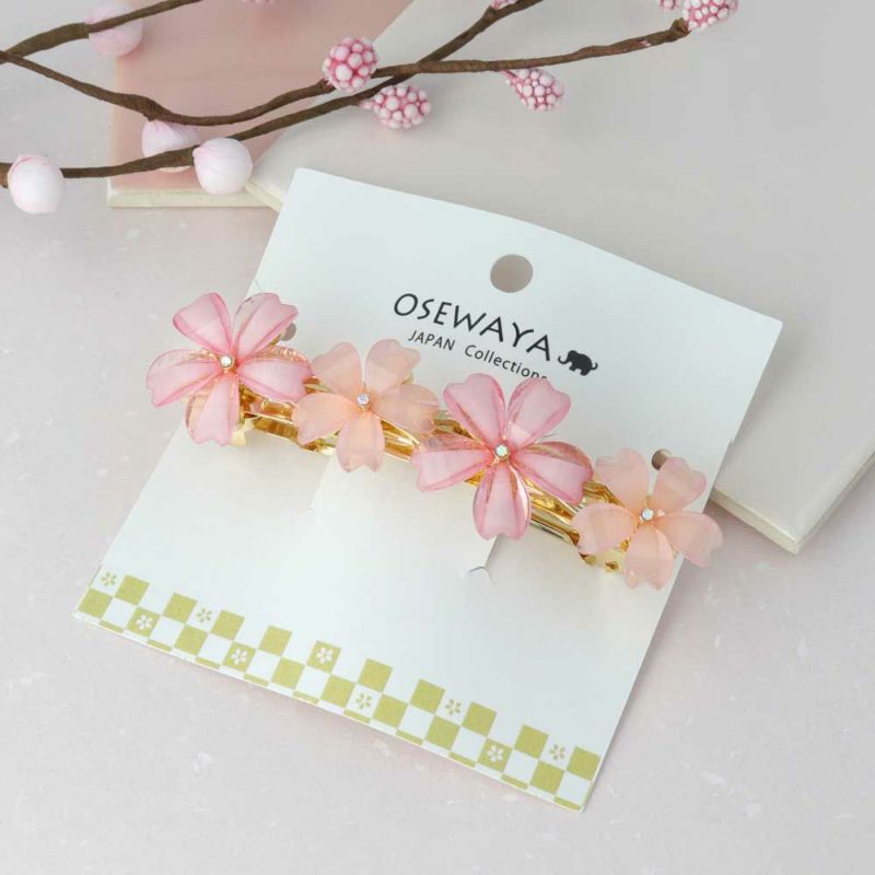 バレッタ ニッケルフリー 桜 アクリル ストーン – OSEWAYAオンラインストア