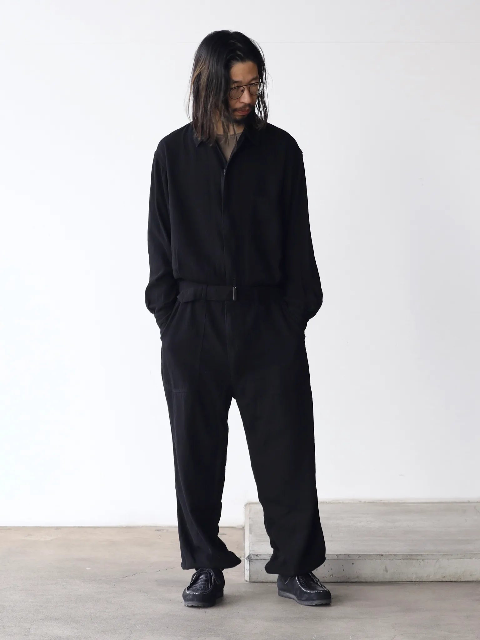 COMOLI シルクネップ オールインワン BLACK | CASANOVA&CO (カサノヴァ