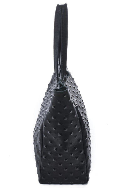LINA Black Studs – Carla Mancini Handbags