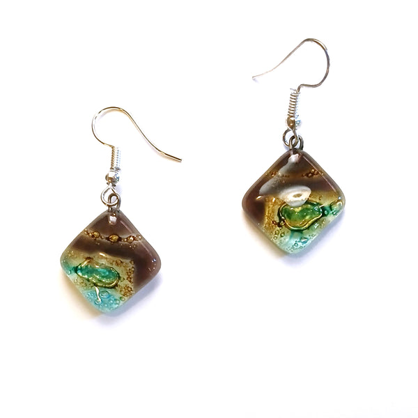 Glass Earrings - Diamonds 1 – Cerulean Arts