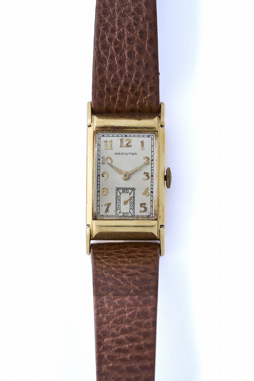 1940s HAMILTON “BROCK” 14Kスモセコ手巻きウォッチ【5営業日以内出荷】