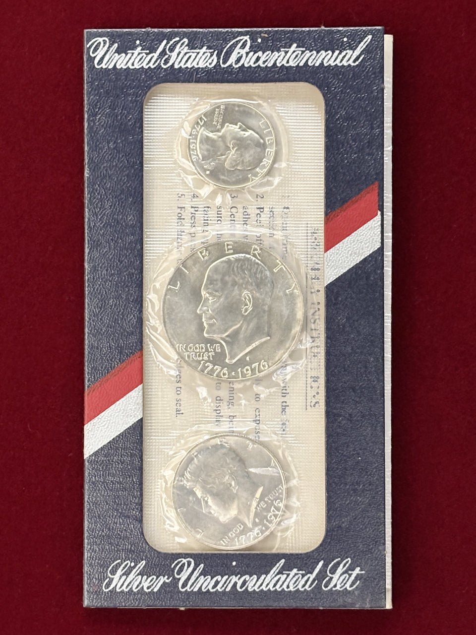 アメリカ】独立200周年記念 シルバーコインセット 3枚組 1976［C