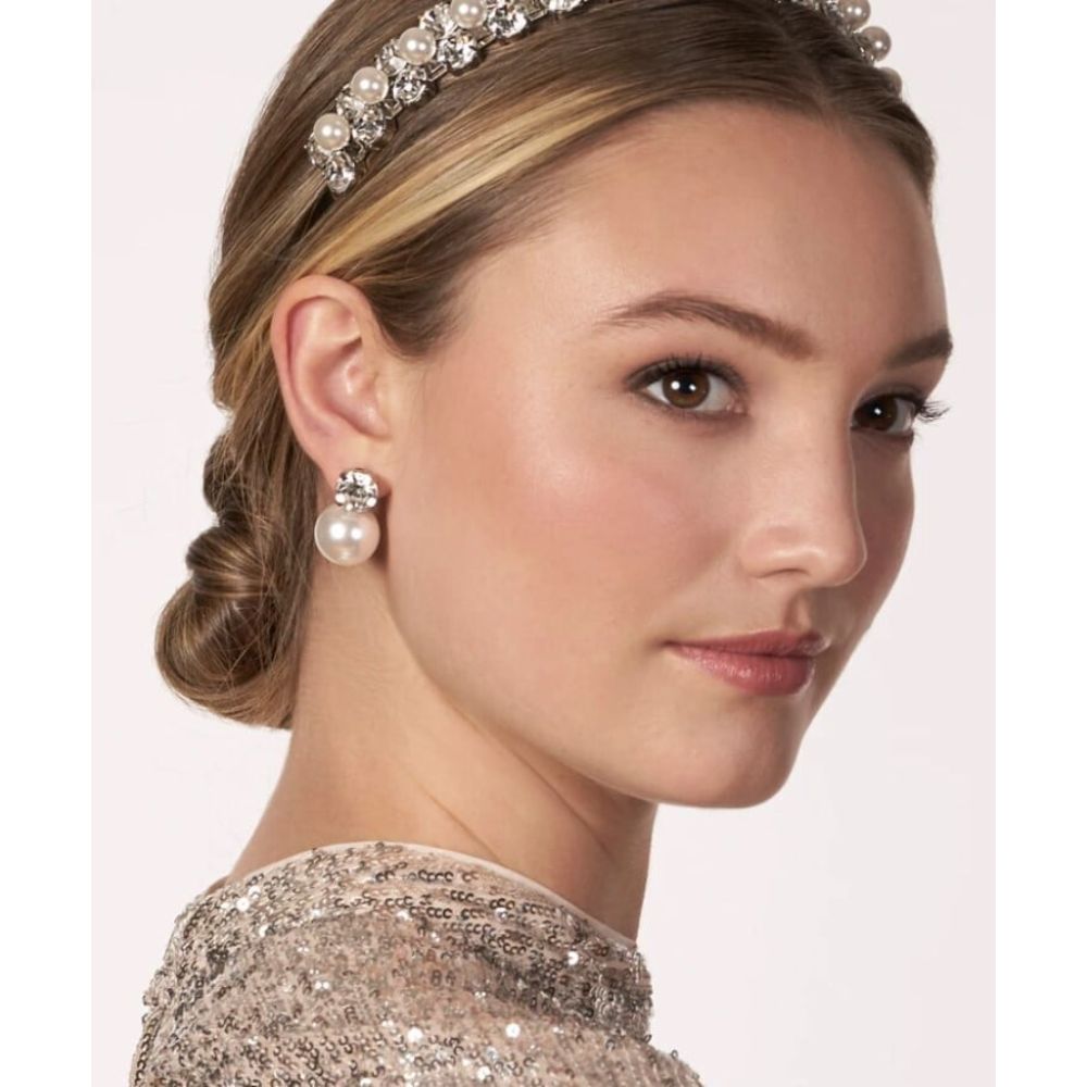 販売【イヤリング】【Elizabeth Bower】Duet Stud シルバー 【結婚式