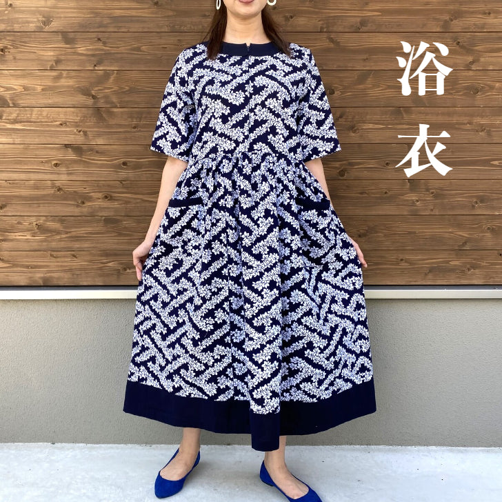 浴衣リメイクワンピース】花柄 – こっとんコットン
