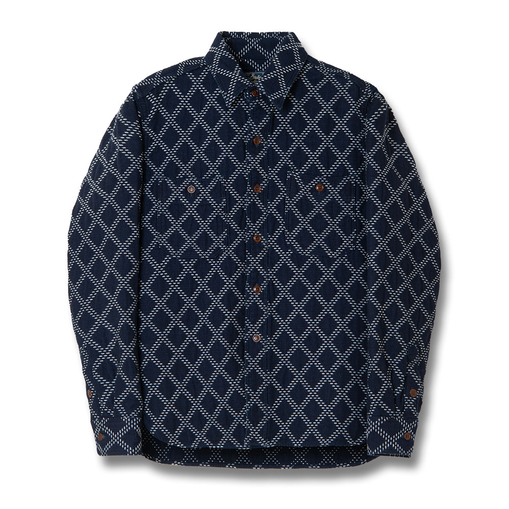 インディゴ刺し子シャツ【5728】 – STUDIO D'ARTISAN ONLINE STORE