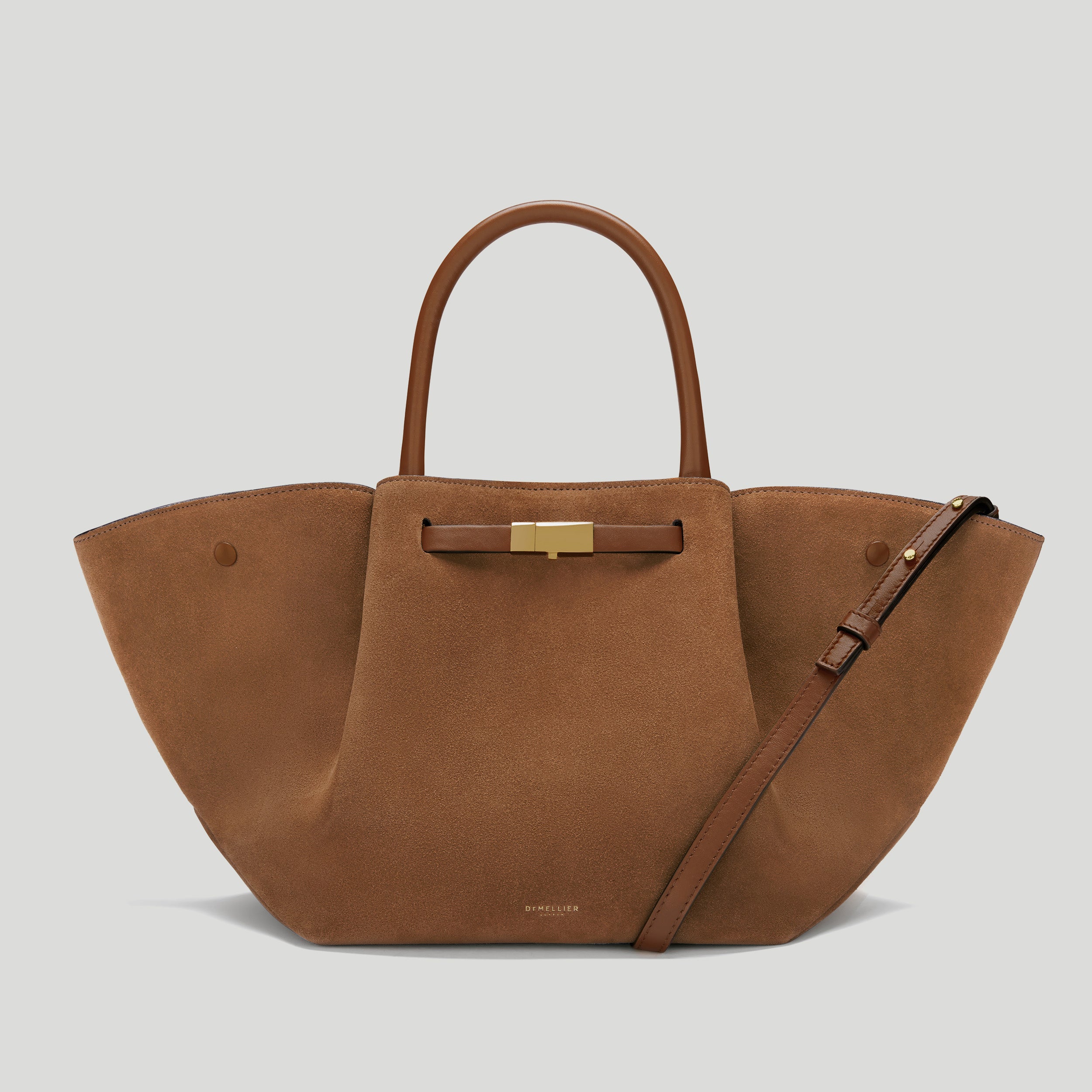 The Midi New York | Deep Tan Suede & Tan Smooth | DeMellier