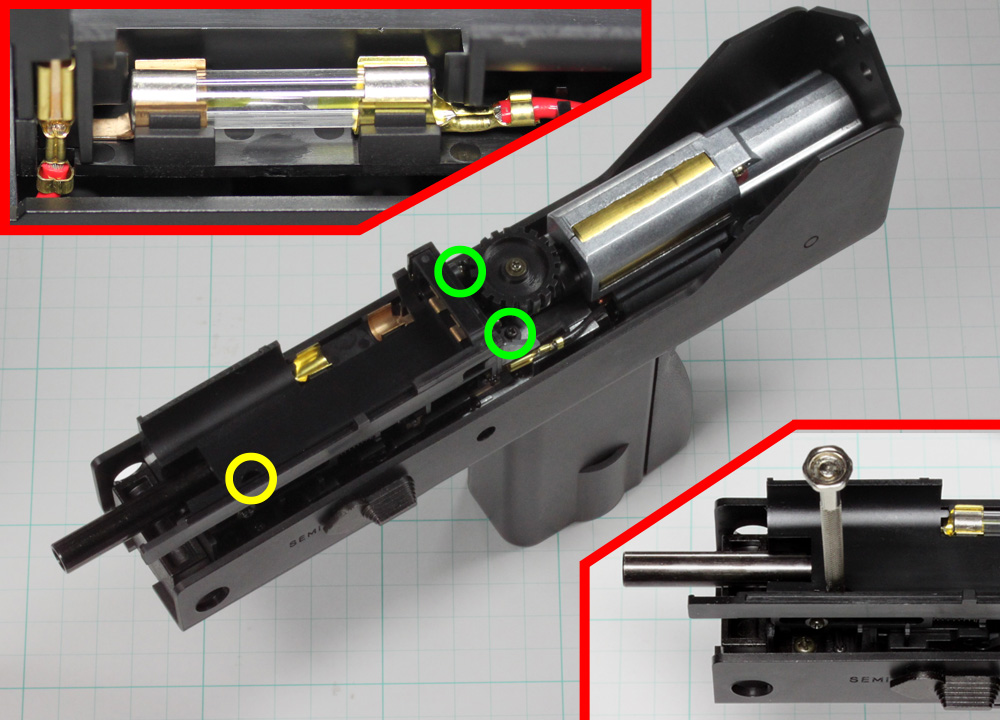電拳 電動コンパクトマシンガン・Mac10(コン電 マック10)の分解・組み立て2