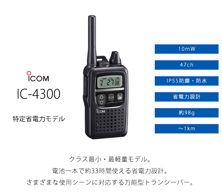 IC-4300｜無線機のレンタルならイベンティオ