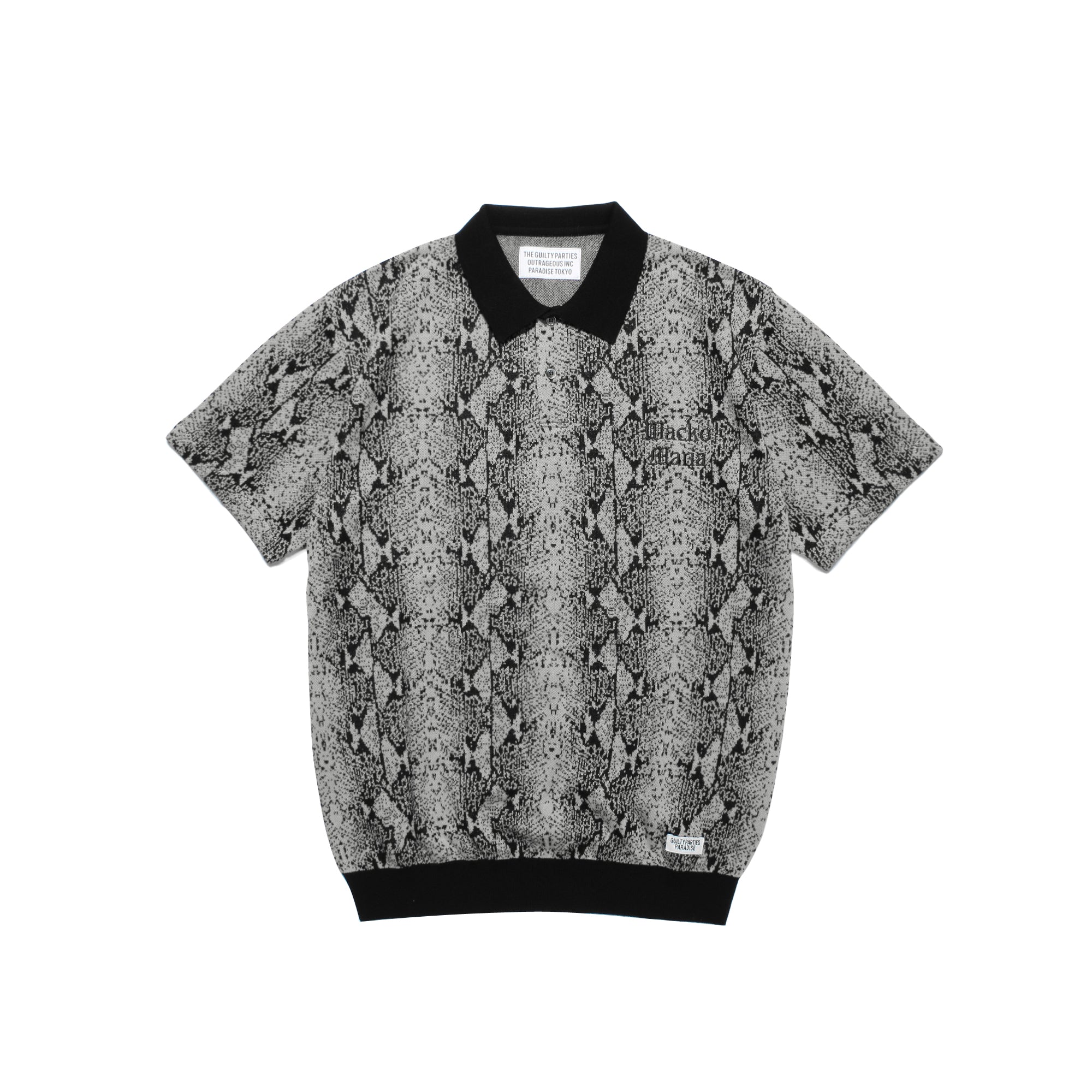 Wacko Maria Mens Python Knit Polo Shirt – Extra Butter