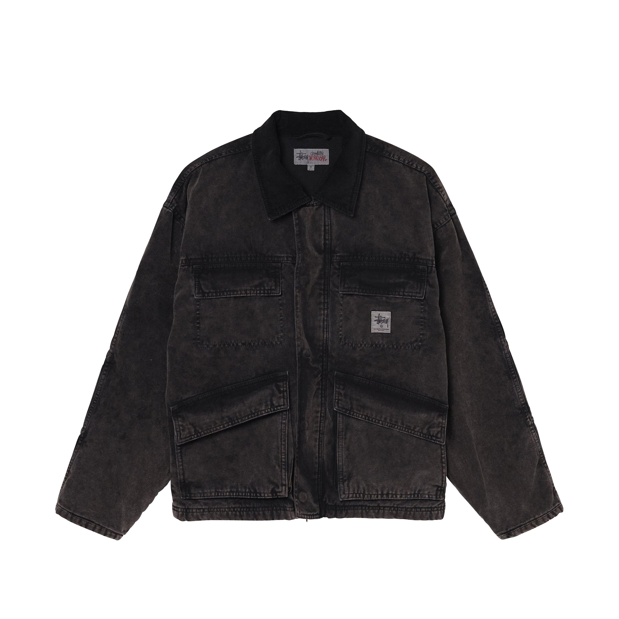 Stussy Mens Washed Canvas Shop Jacket 'Black' – Extra Butter