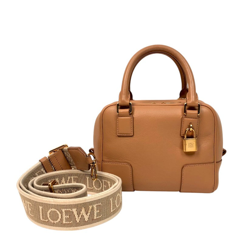ロエベ LOEWE アマソナ16スクエア A039N21X01 ベージュ ゴールド金具