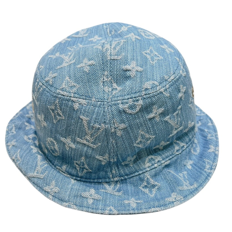 ルイ・ヴィトン LOUIS VUITTON モノグラム柄バケットハット ブルー