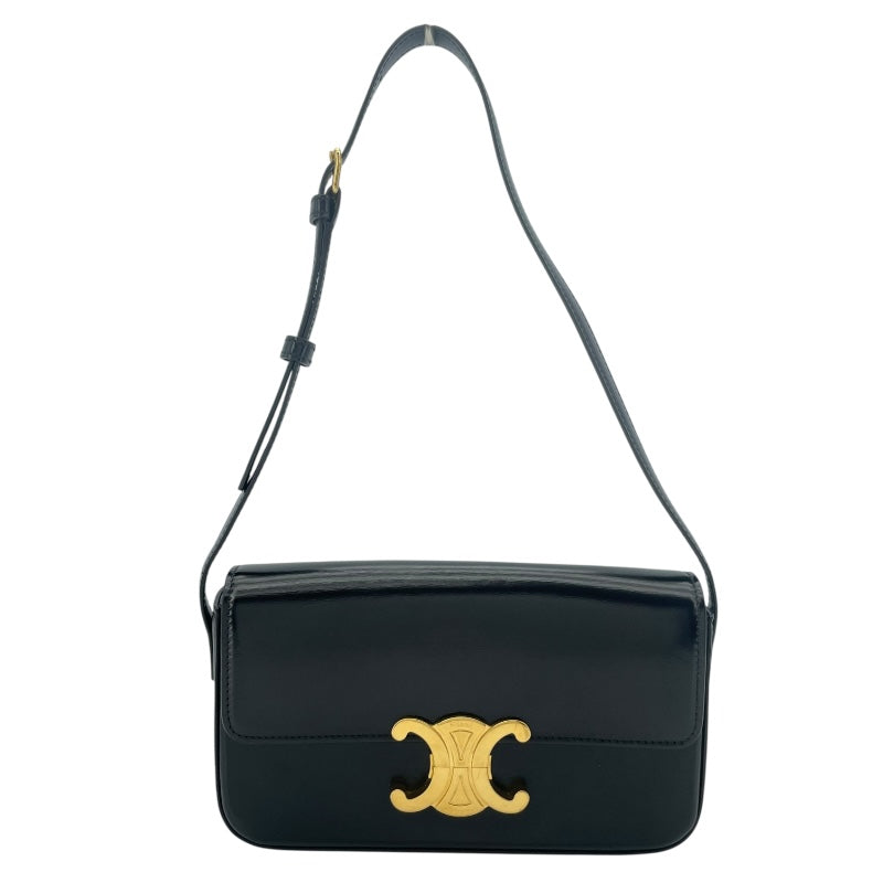 セリーヌ CELINE ショルダーバッグ クロード 194143 ブラック GD金具