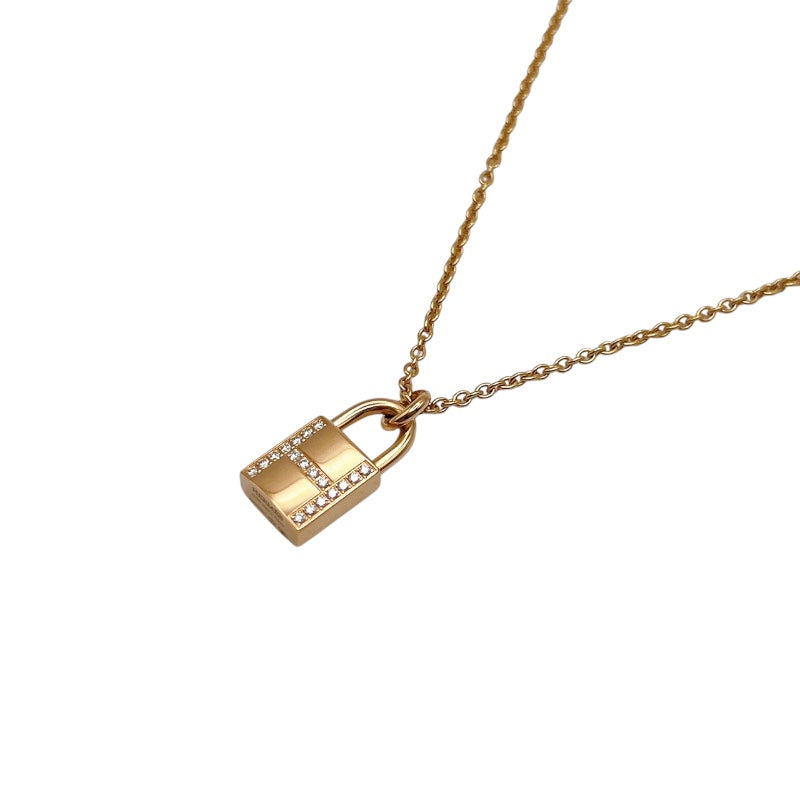 エルメス HERMES アミュレットカデナダイヤネックレス K18ピンク