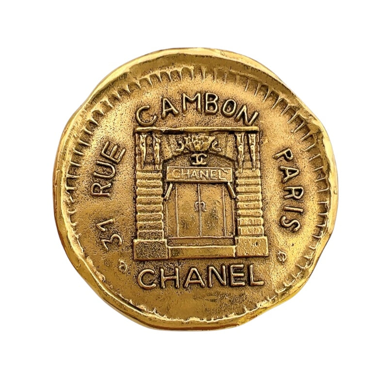 シャネル CHANEL カンボン ブローチ ゴールド メタル アクセサリー