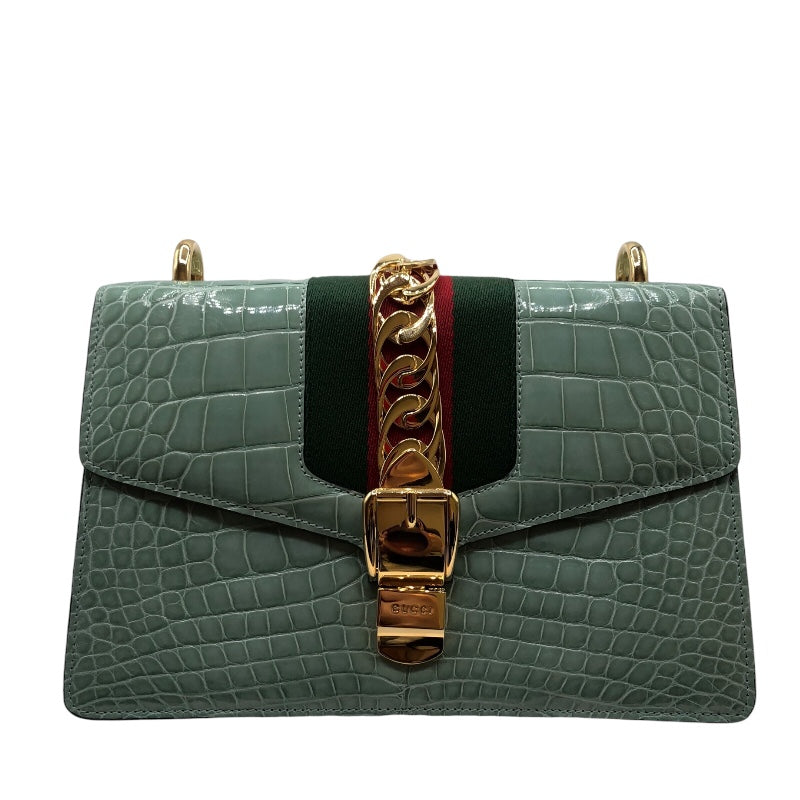 グッチ GUCCI シルヴィスモール 524405 ミントグリーン/GD