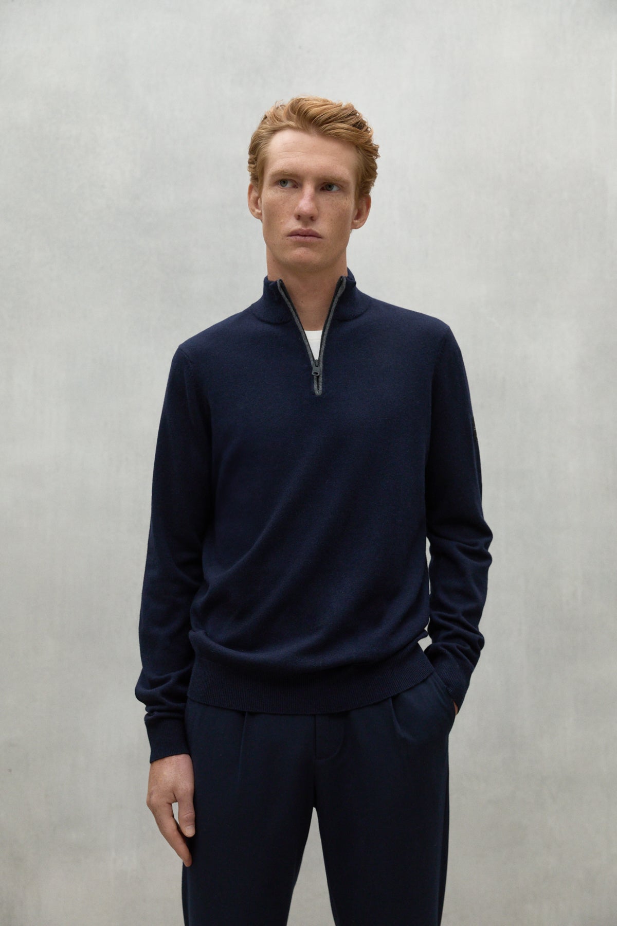 NAVY BLUE LARCH SWEATER | ECOALF