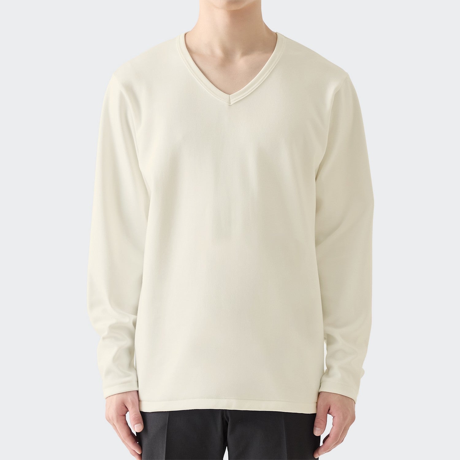 MENS ヘビー 長袖 VネックTシャツ ORGANIC | 高級無地Tシャツ専門店