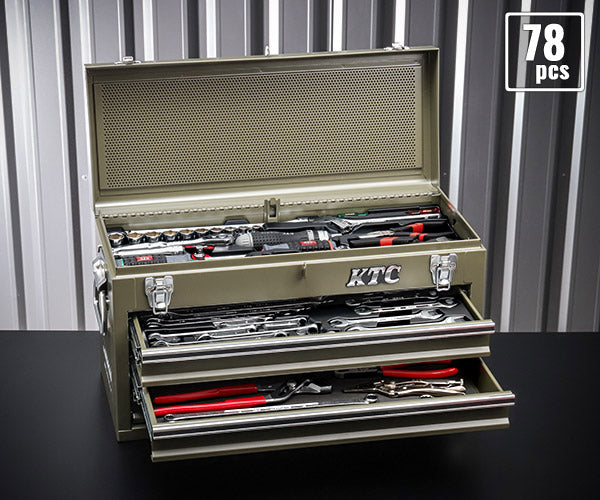 KTC 78点オリジナル工具セット オリーブドラブ【エヒメマシン】