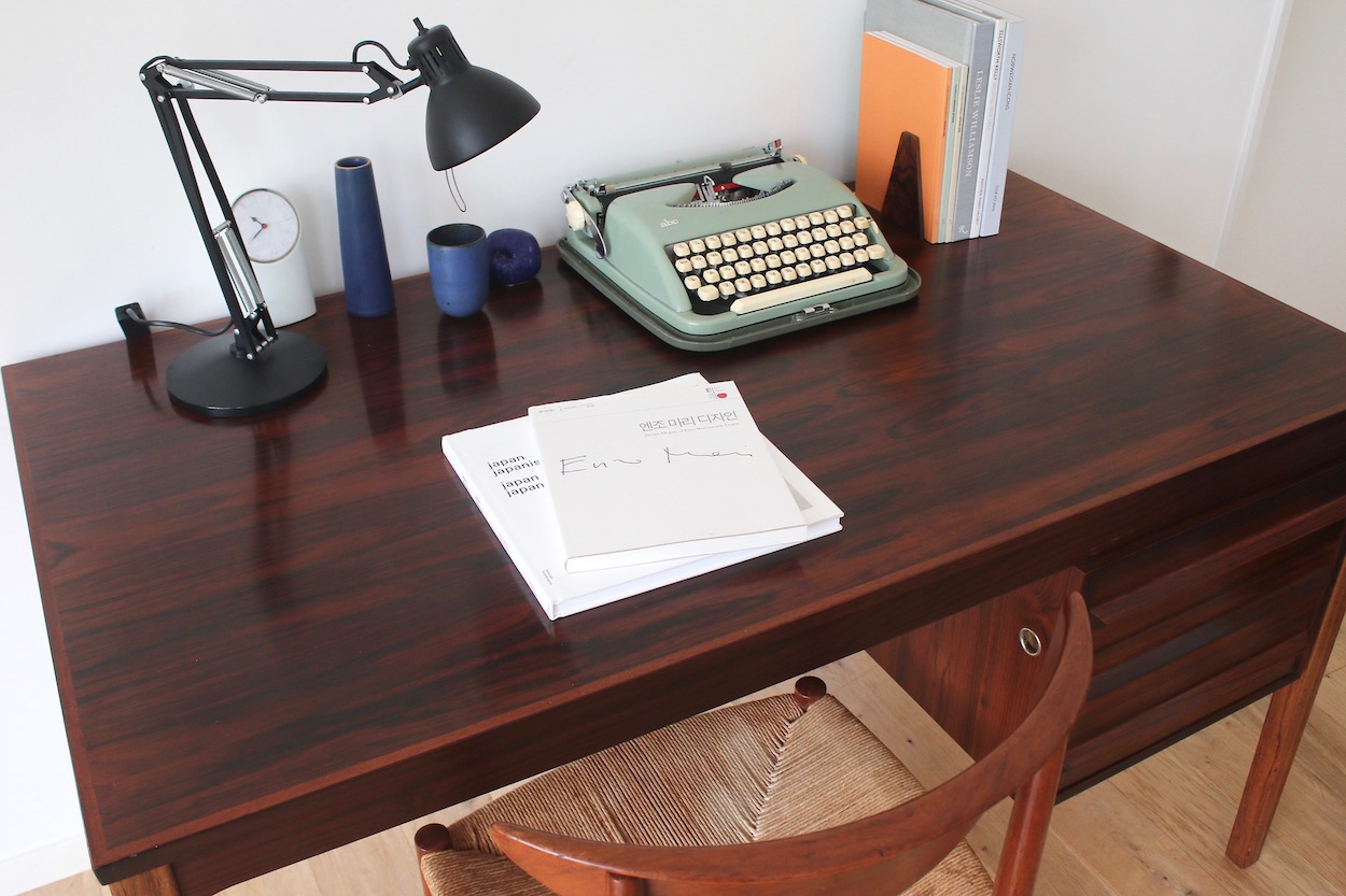 60's Bruksbo Rosewood Desk ノルウェー ブルクスボ ローズウッド片袖