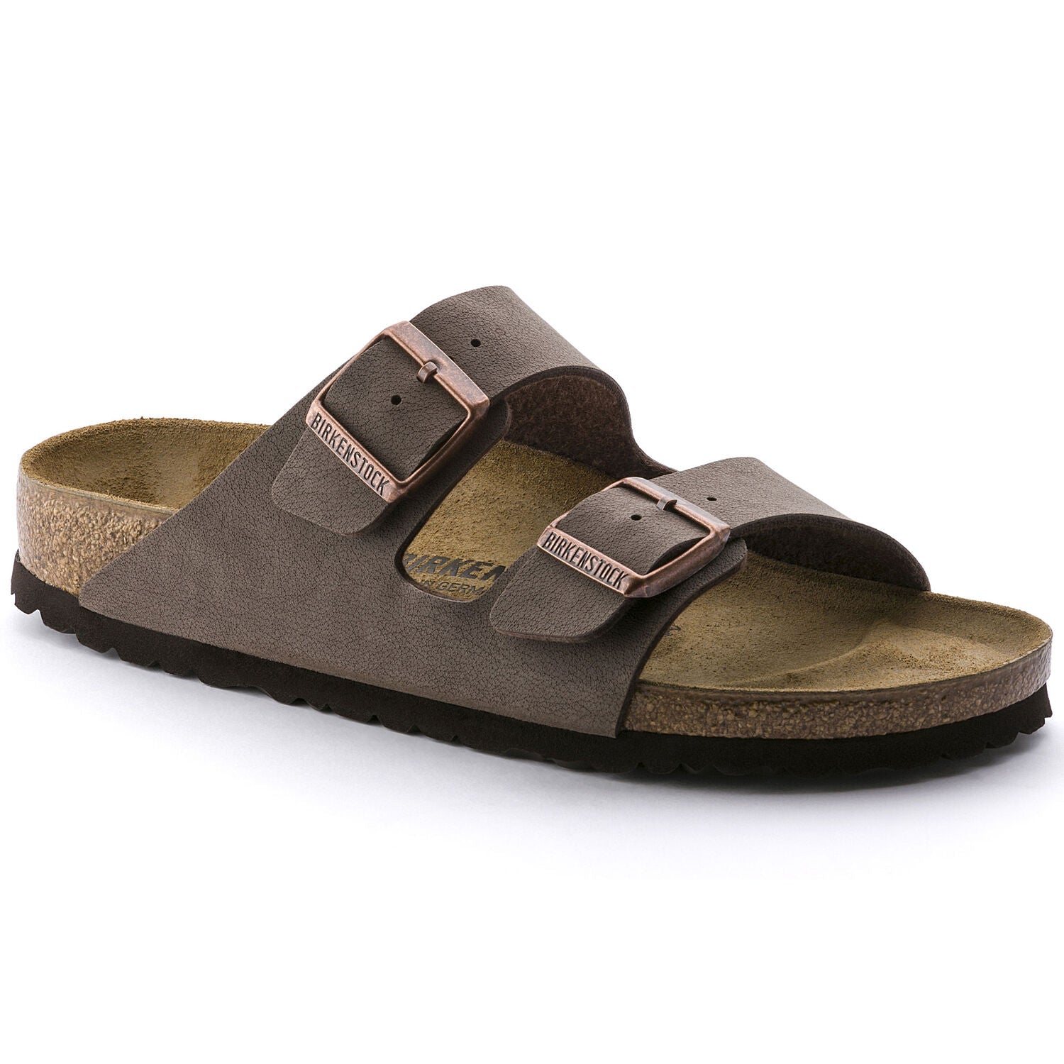 Birkenstock Arizona Birkibuc Classic Footbed Sandal in Mocca
