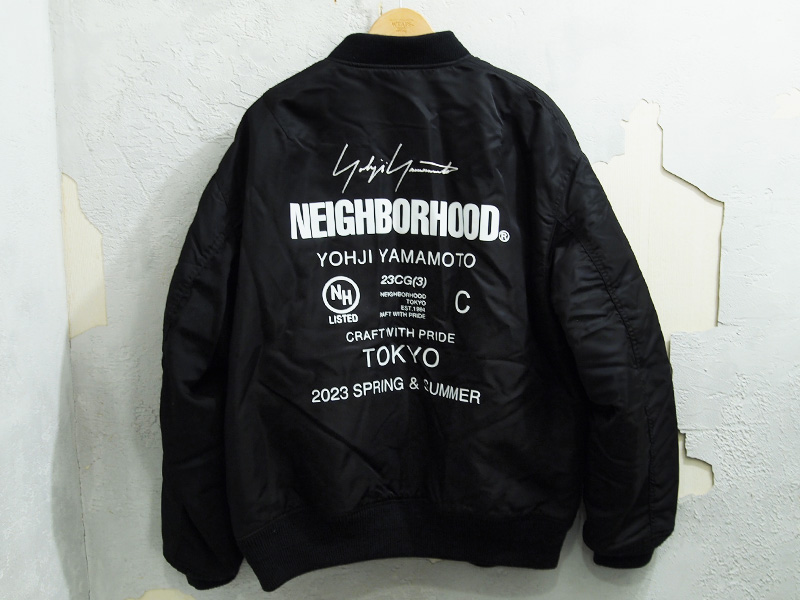 NEIGHBORHOOD × Yohji Yamamoto 'MA-1 JACKET'フライトジャケット 黒