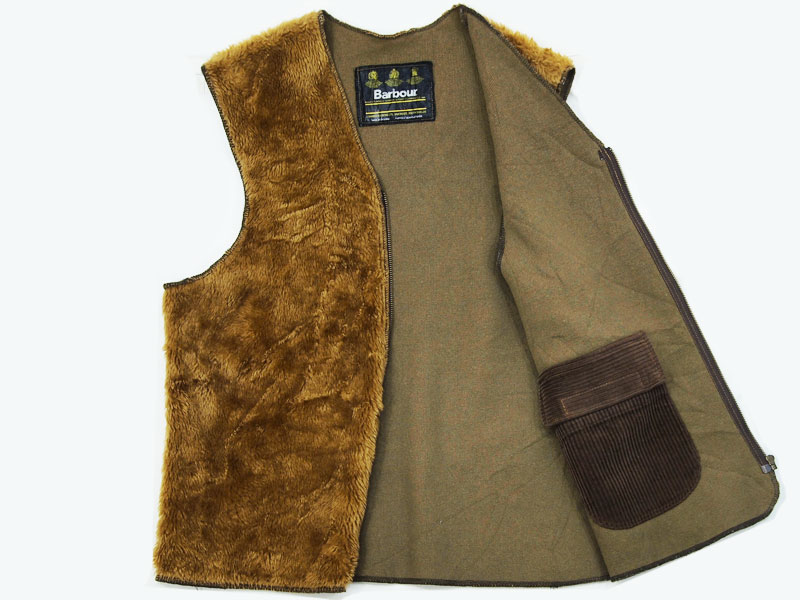 Barbour × US 三軒茶屋 'Zip-Up Pile Boa Vest'カスタム ボア ベスト