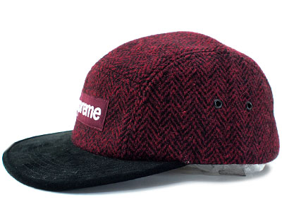 Supreme 'Harris Tweed Herringbone Camp Cap'ハリスツイード キャンプ