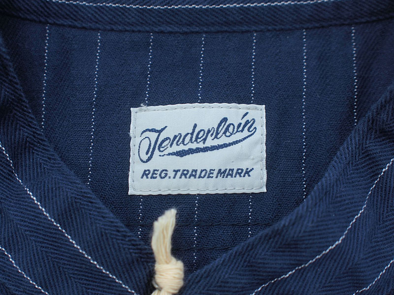 TENDERLOIN 'T-G.S STAND SHT SO'ストライプ ワークシャツ スタンド