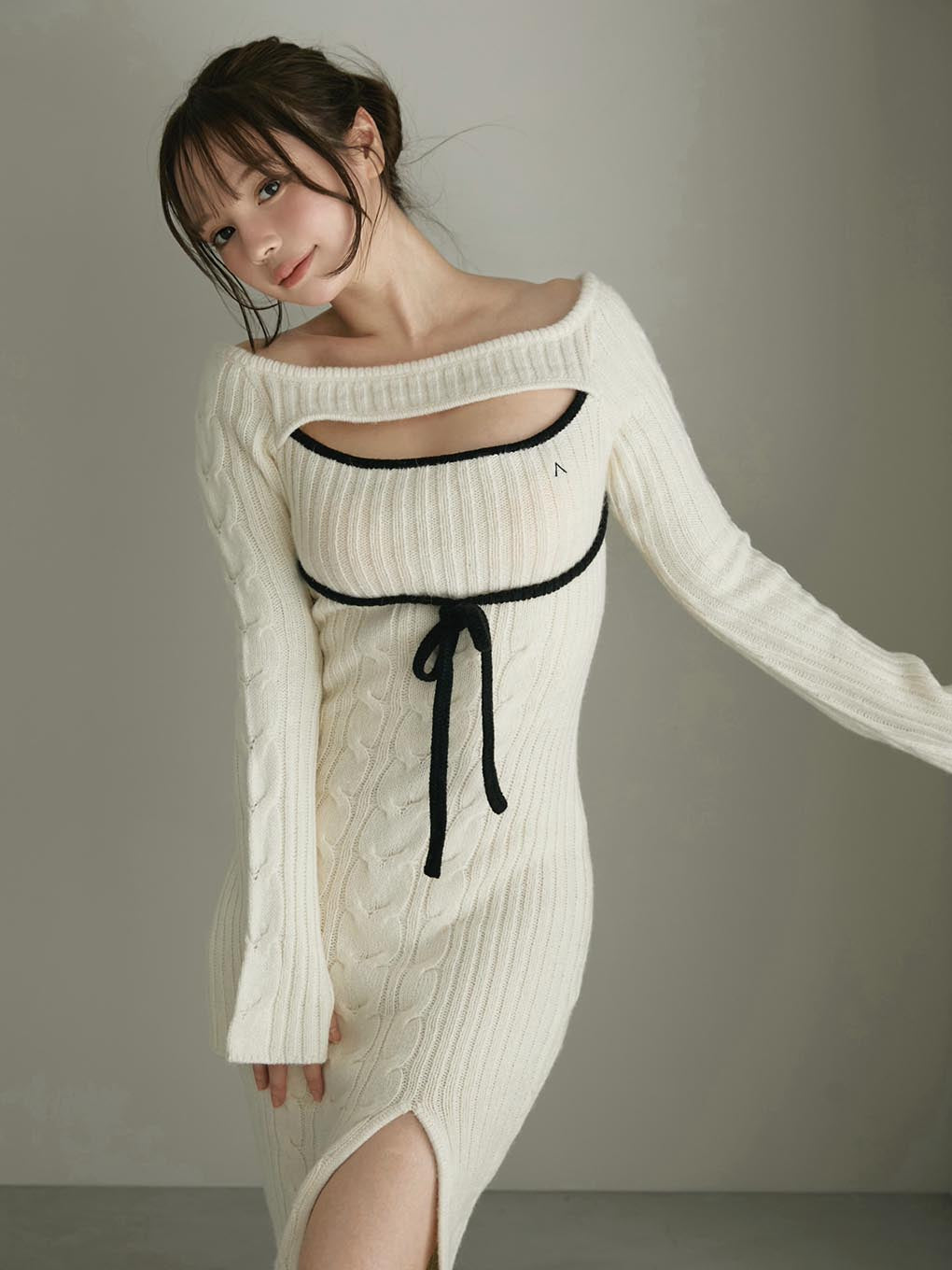 ANDMARY】Joan ribbon knit dress
