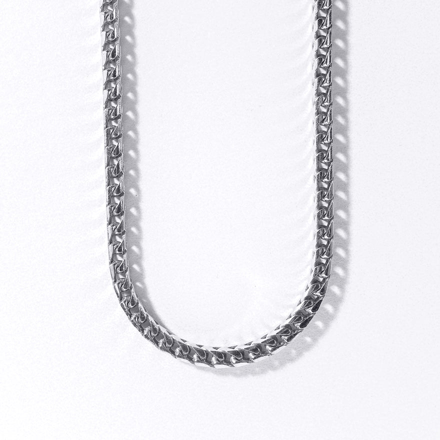 3mm Silver Square Franco Chain (22