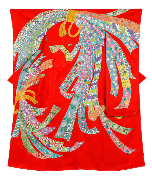 大束ね熨斗の図 | 振袖 | キモノ新空間 Arata Atelier | 着物染色家