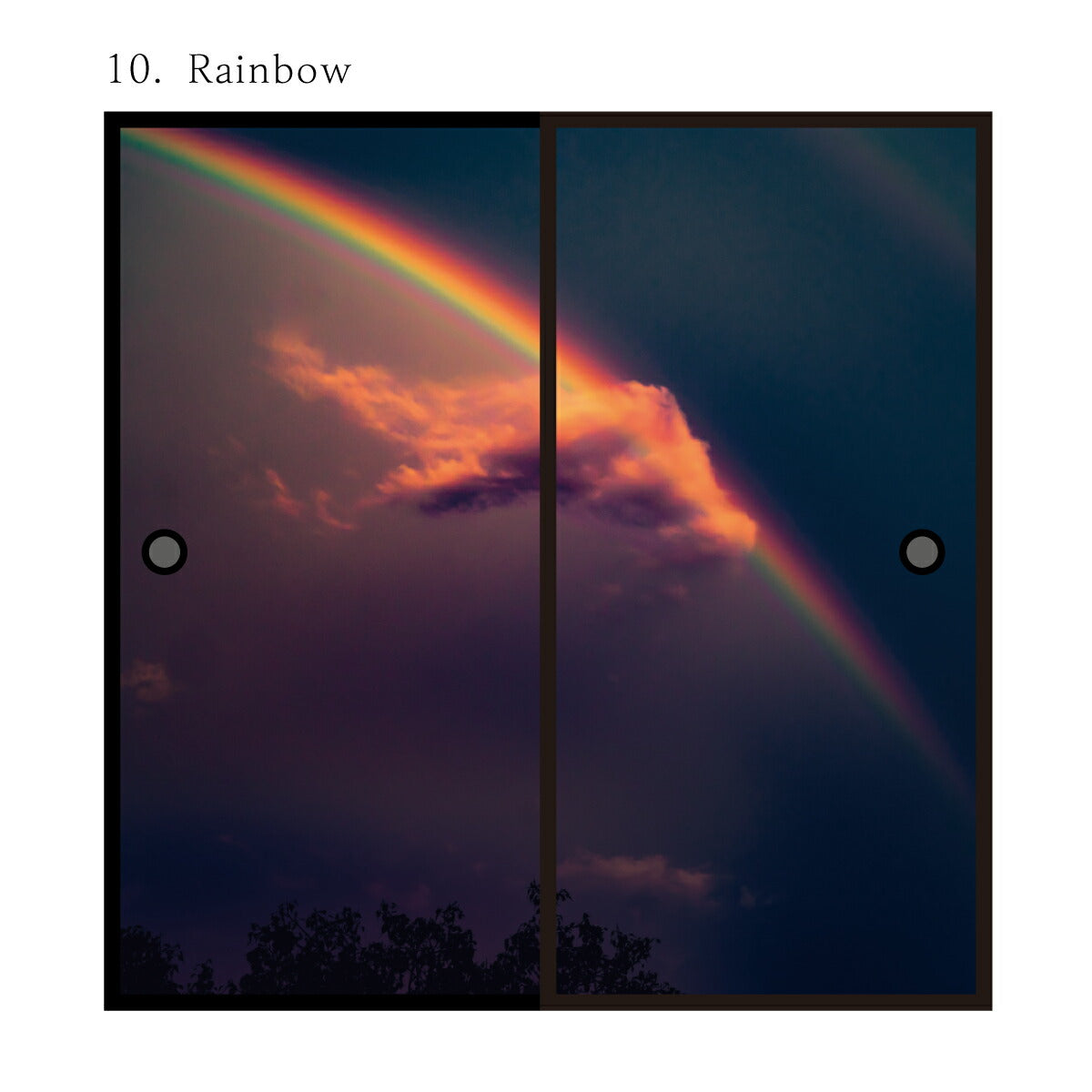 ふすま紙 空もよう襖紙 sky-10F Rainbow 91cm×182cm 2枚1組 水で貼る