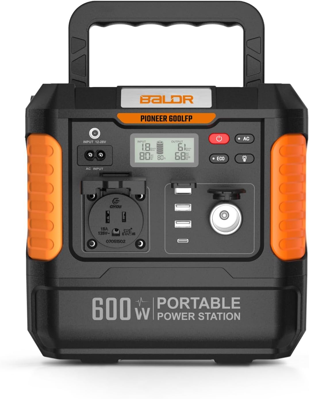 BALDR ポータブル電源 大容量 175000mAh/560Wh リン酸鉄ポータブル電源