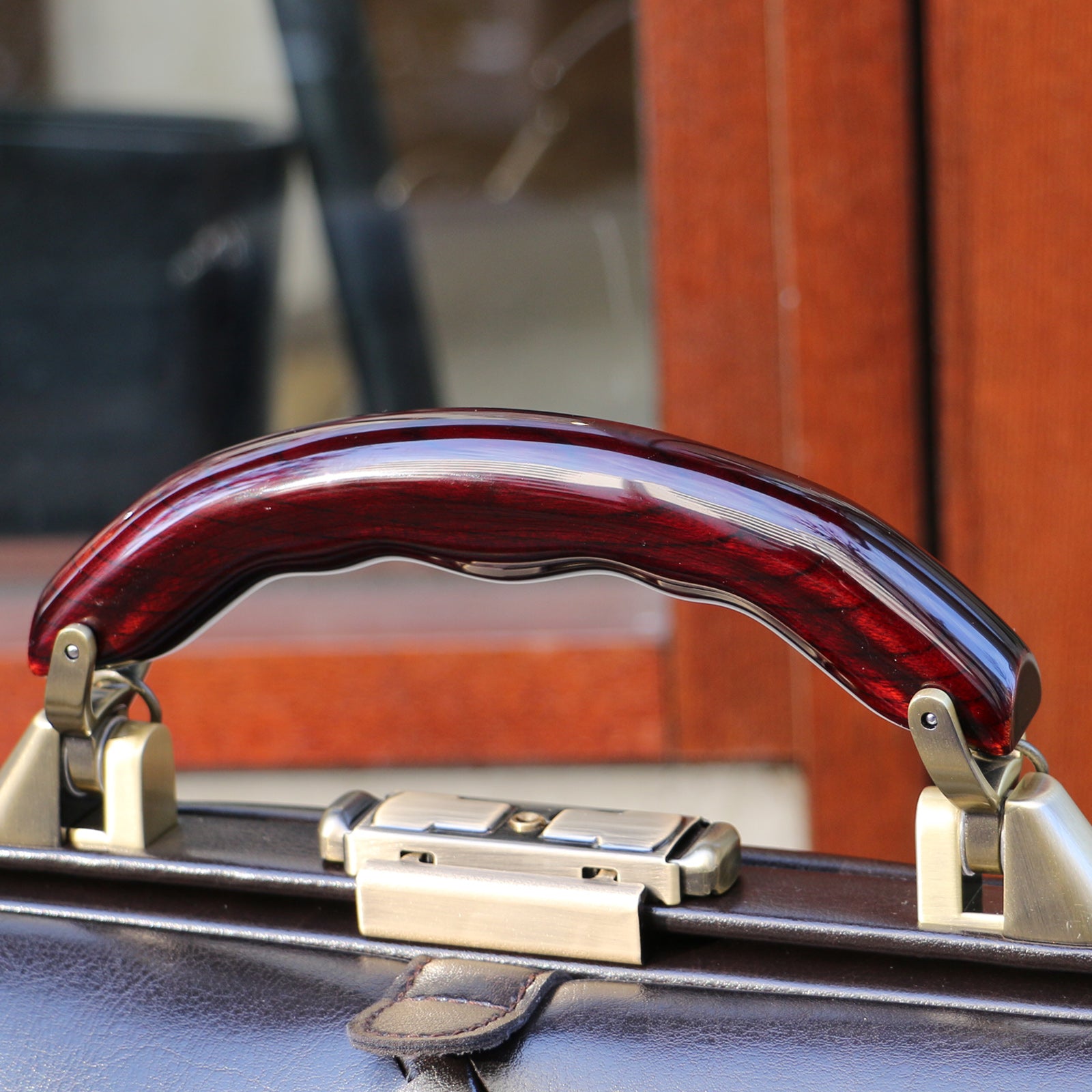 ダレスバッグ ドクターズバッグ リザード レザー 牛革付属 豊岡鞄