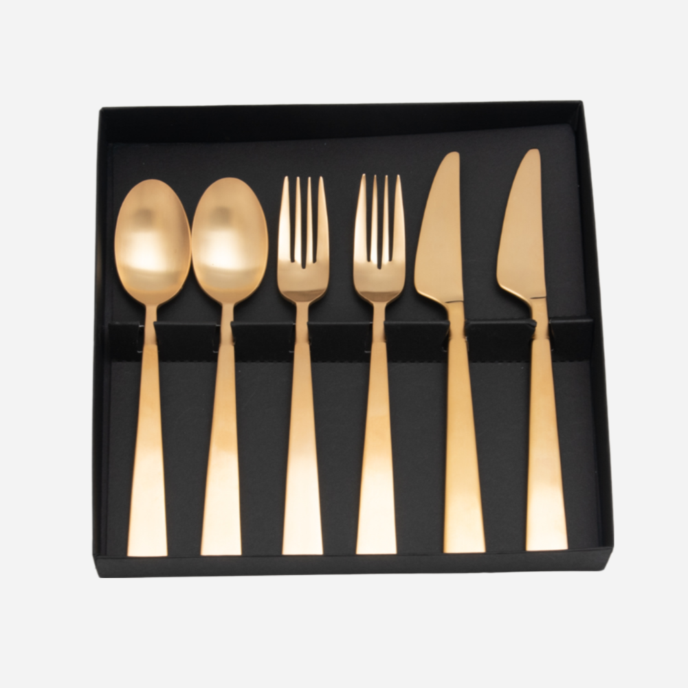 DAN】カトラリーセット 6P ゴールド – ブランシェストア