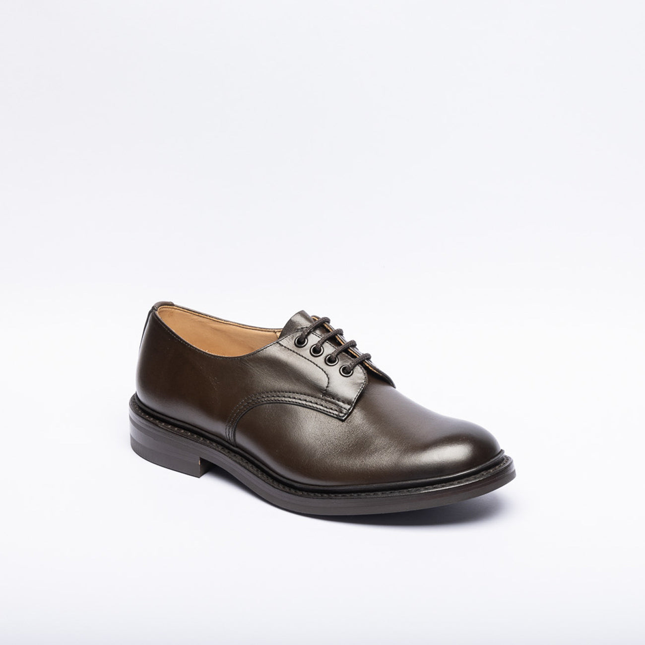 Tricker's Daniel derby lace-up in brown leather – Borghini