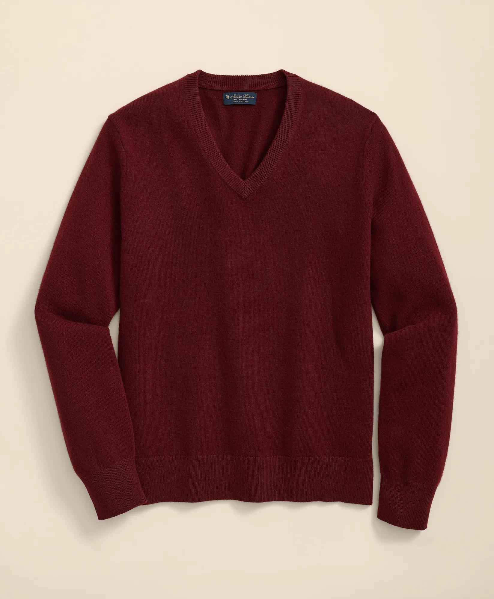Men's Cashmere V-Neck Sweater | Brooks Brothers
