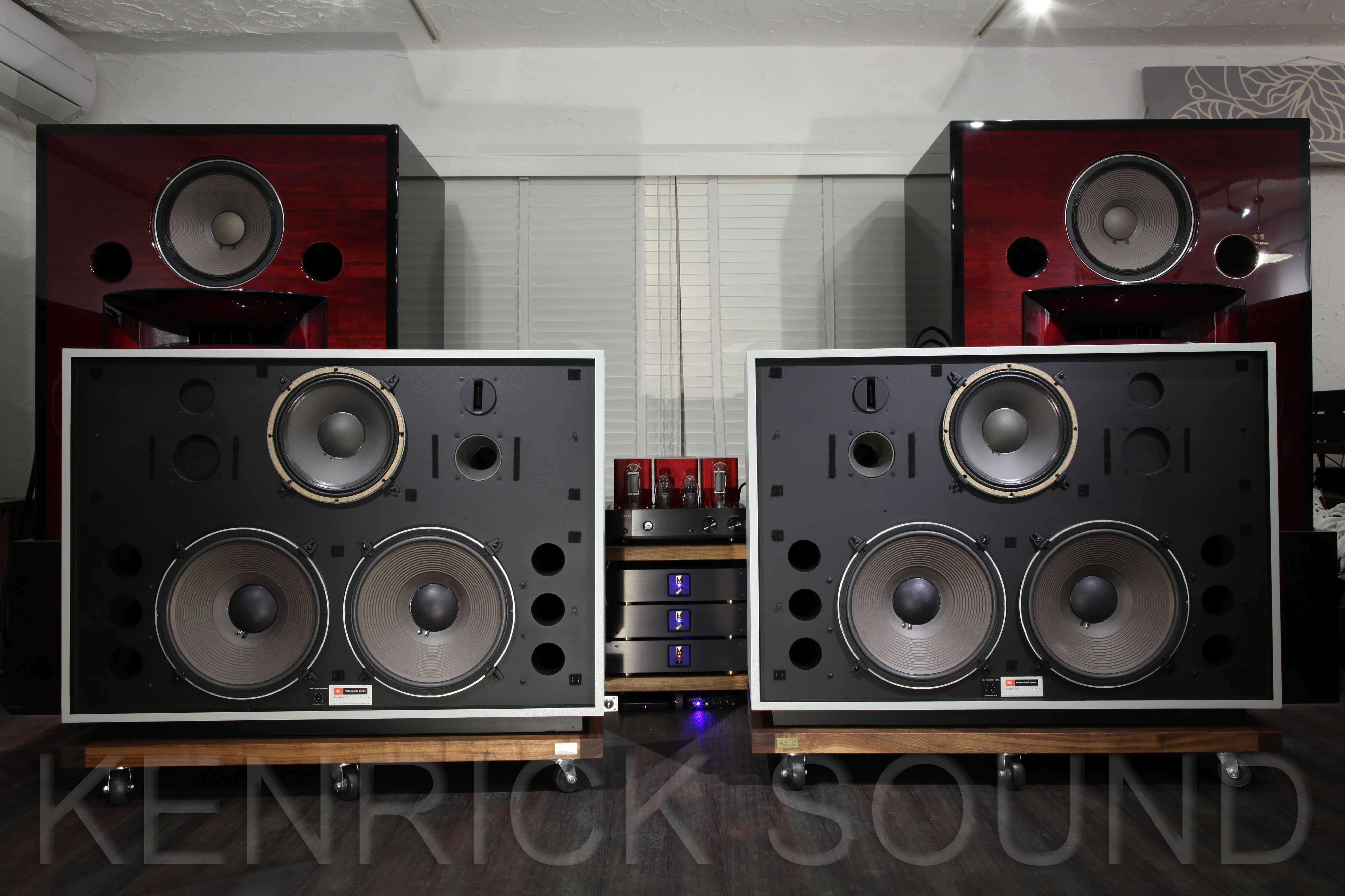 JBL 4350A オールアルニコ 新品グリル ロジウム端子 チャンデバ付