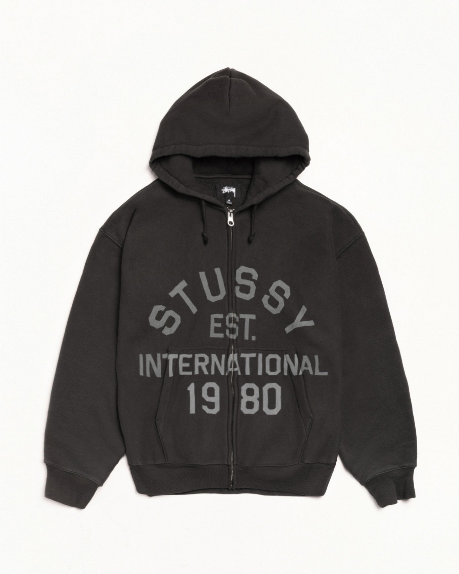 Established Zip Hoodie – Black | Sweats | Stüssy Japan